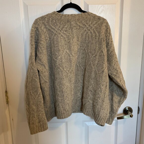 Land's End Vintage Wool Cable Knit Sweater - Size L - Picture 7 of 7